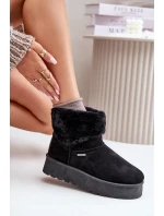 Sněhule Na Platformě S Kožešinou Big Star Černé