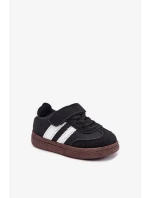 Dětské sportovní sneakers na suchý zip Adelina – černé