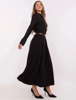 Elegantní černá maxi sukně v ozdobném provedení (19720)