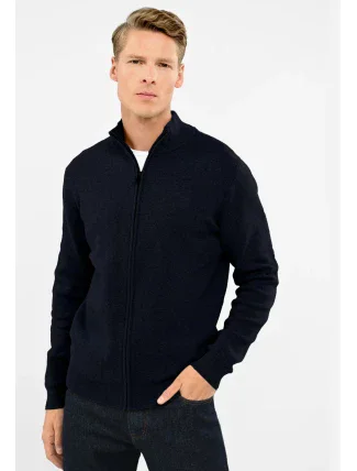 Pánský svetr S-Natan Navy Blue - Volcano Pánský svetr S-Natan Navy Blue - Volcano