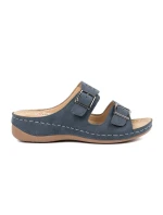 Trendy dámské sandály modré na klínku Trendy dámské sandály modré na klínku