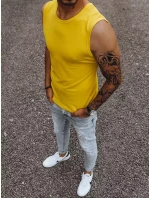 Pánské tričko bez rukávů bez potisku žluté FashionStreet RX4920