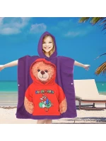 PončoBavlněné světové dětské plážové pončo s kapucí 60x60