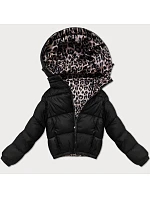 Dámská oboustranná krátká bunda Minority black camouflage (M6-6001-1) Dámská oboustranná krátká bunda Minority black camouflage (M6-6001-1)
