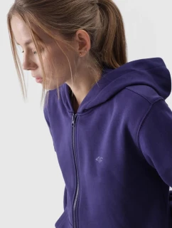 Dámská Mikina S Kapucí Rozepínací Bavlněná 4F Šedá 4FWMM00TSWSF1467-27M