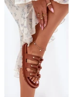 Dámské Pantofle S Pásky Camel Pasiriela