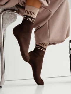 Dámské ponožky Keep Moving – čokoládové