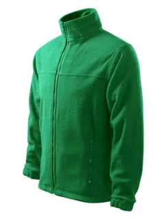 Jacket fleece pánský středně zelená