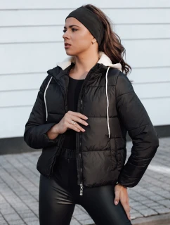Dámská zimní péřová bunda NORDPUFF s kapucí černá FashionStreet TY4616