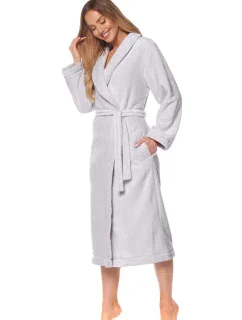 Dámský župan L&L 2123 Flower dlouhý