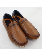 Pánské kožené pohodlné mokasíny Bugatti 321-A2X6G-4000, hnědá barva