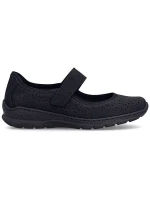 Dámské černé polobotky Rieker na suchý zip N4299-00