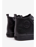 Mužské zateplené tenisky s zipem černé Big Star MM174012