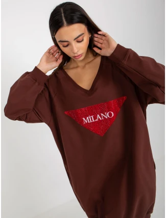 Mikina VI BL 3113.73P tmavě hnědá Mikina VI BL 3113.73P tmavě hnědá