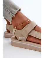 Dámské sandály na platformě Big Star NN274A535 béžové