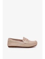 Dámské mokasíny z broušené kůže Big Star – béžové