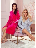 Krátký dámský župan De Lafense 626 Abigail, kapuce