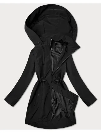 Tenká černá dámská plus size bunda J Style (16M9259-392)