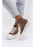 Dámské tenisky na platformě s leopardím vzorem Meloria