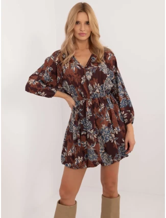 Šaty DHJ SK 19861 6.42 hnědá Šaty DHJ SK 19861 6.42 hnědá