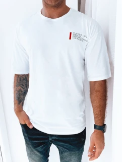 Pánské bílé tričko s potiskem FashionStreet RX5302