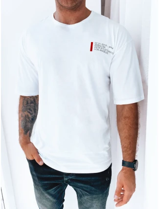 Pánské bílé tričko s potiskem FashionStreet RX5302 Pánské bílé tričko s potiskem FashionStreet RX5302
