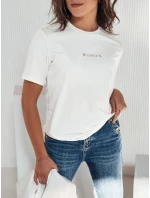 Dámské tričko WOMAN ecru FashionStreet RY2555 Dámské tričko WOMAN ecru FashionStreet RY2555