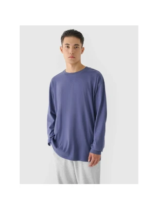 Pánské tričko oversize s potiskem a dlouhým rukávem 4F 4FRAW24TLONM507-32S