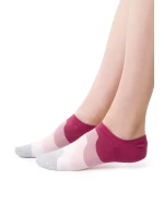 Steven 021 vzorované ponožky barva:bordó 065