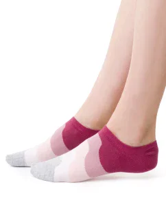 Steven 021 vzorované ponožky barva:bordó 065