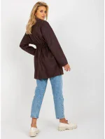 Dámský kabát LK PL 509128 .19 tmavě hnědá - FPrice Dámský kabát LK PL 509128 .19 tmavě hnědá - FPrice