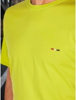 Pánské tričko s výšivkou žluté FashionStreet RX5637