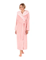 Dámský župan Flora s kapucí 3956 3050 růžová perla - Vestis
