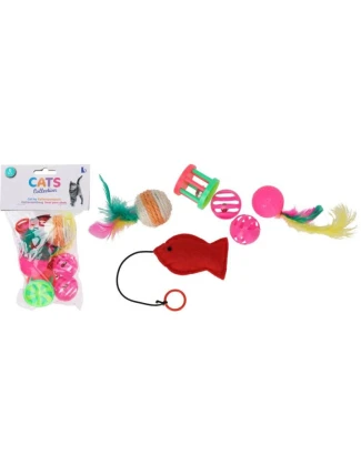 SADA 6 KUSŮ HRAČEK PRO KOČKY