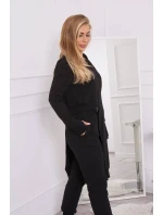 Souprava mikiny s delší stranou černá Souprava mikiny s delší stranou černá