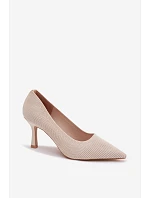 Materiálové lodičky Béžové Lelissey