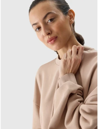Dámská oversize mikina 4F - béžová Dámská oversize mikina 4F - béžová