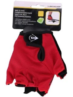 CYKLISTICKÉ RUKAVICE DUNLOP SENIOR R.L - ČERVENÉ