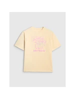 Dívčí tričko oversize s potiskem 4F 4FJRAW25TTSHF3197-12S