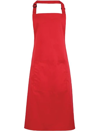 Premier PR 154 Zástěra s laclem a kapsou na břiše "Colours" 39.0154 strawberry red Premier PR 154 Zástěra s laclem a kapsou na břiše "Colours" 39.0154 strawberry red