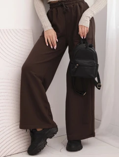 Dámské bavlněné cargo kalhoty s kapsami a řetízkem béžové