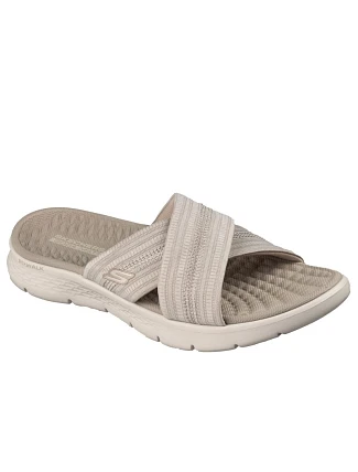 Dámské žabky Skechers GO WALK FLEX SANDAL IMPRESSED 141420 DKTP Dámské žabky Skechers GO WALK FLEX SANDAL IMPRESSED 141420 DKTP