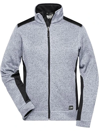 Daiber JN 861 Dámská pracovní pletená fleece bunda - Strong 02.0861 white melange/carbon Daiber JN 861 Dámská pracovní pletená fleece bunda - Strong 02.0861 white melange/carbon