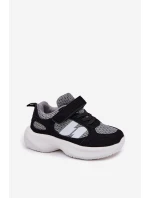 Dětské Sportovní Boty Tenisky Na Suchý Zip Černé Šedé Selinea