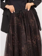 Sukně DHJ SD 19981 6.25 hnědo-černá - FPrice Sukně DHJ SD 19981 6.25 hnědo-černá - FPrice