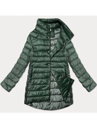 Tmavě zelená dámská prošívaná bunda se stojáčkem Minority (P3-6908-33)