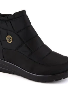 Novinky W EVE437A černé sněhule na podpatku