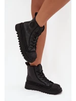 Dámské vysoké zateplené tenisky Big Star – černé