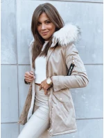 Dámská zimní bunda parka VIXEN béžová FashionStreet TY3873 Dámská zimní bunda parka VIXEN béžová FashionStreet TY3873
