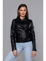 Černá bunda ramoneska se stojáčkem (HM39) Černá bunda ramoneska se stojáčkem (HM39)